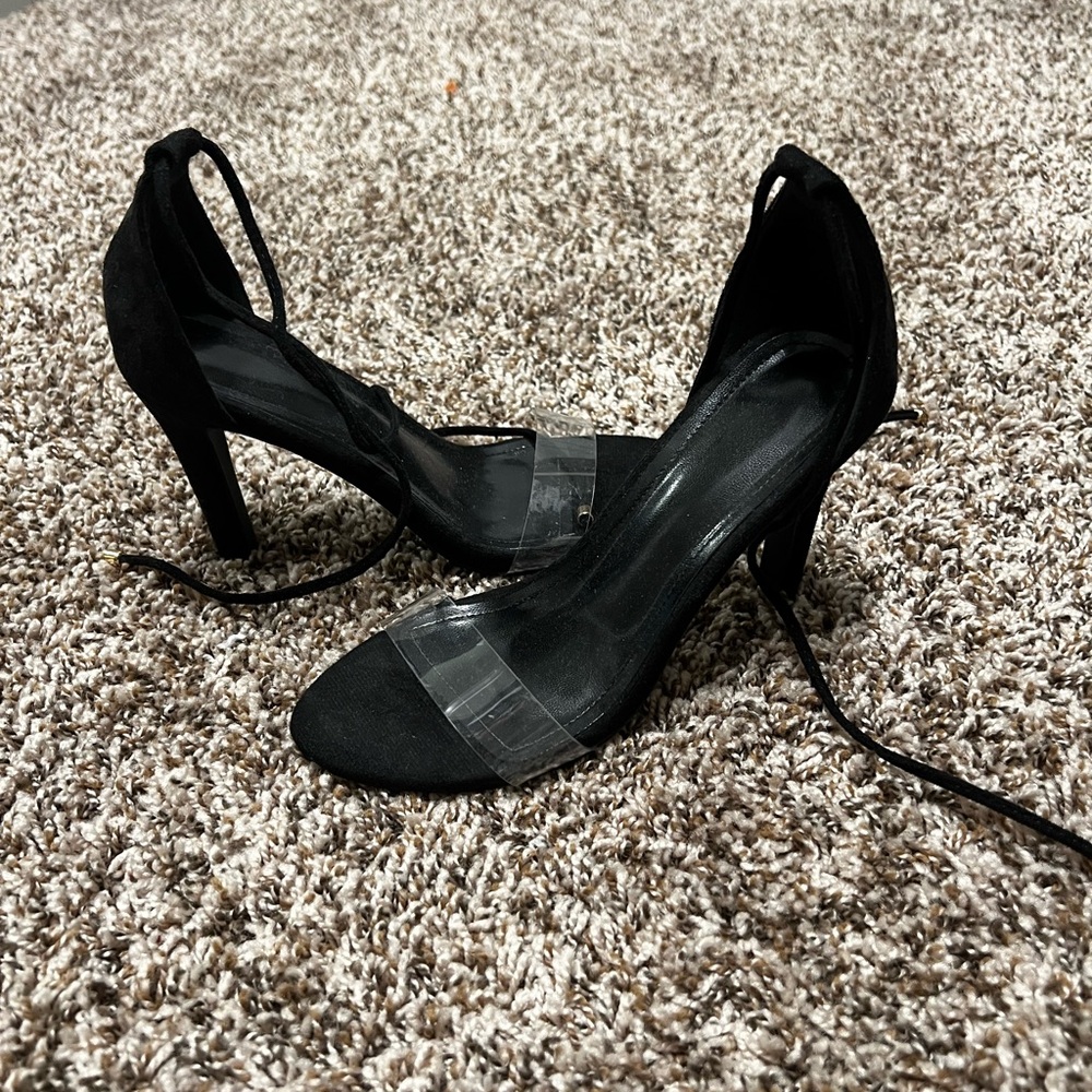 Black Strappy EUR 38 Heels